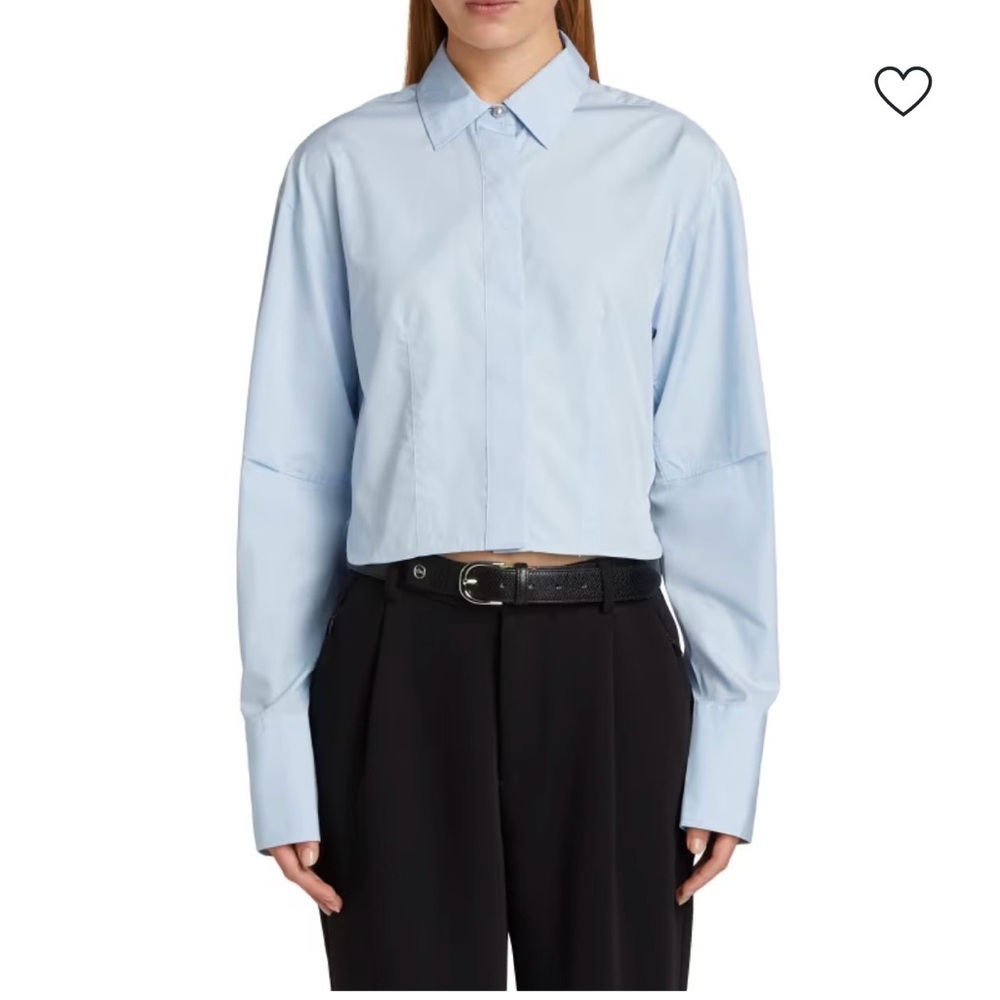 Rag and Bone Claudia Crop Button-Up Shirt